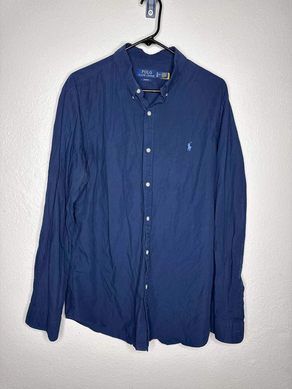 Polo Ralph Lauren Men's Blue Slim Fit Button Down Shirt XL